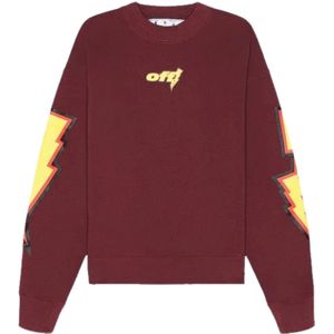 Thunder - Skate Fit - Sweatshirt - Gebroken Wit - Bordeauxrood - Ronde Hals