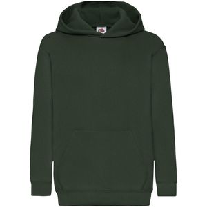 Fruit Of The Loom Kinder Unisex Sweatshirt Met Capuchon / Hoodie (Bottle Groen)