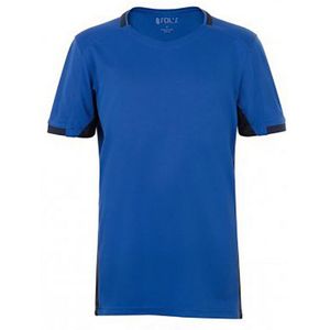 SOLS Kinderen/Kinderen Classico Contrast Korte Mouwen Voetbal T-Shirt (Koninklijke blauw/franse marine)