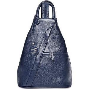 Carla Ferreri Blauw Rundleer Tas