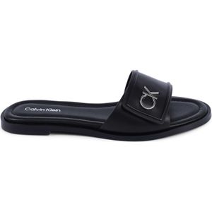 Ck Logo Leren Slippers