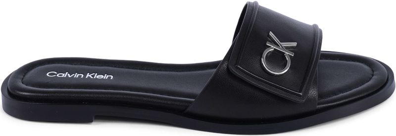 Ck Logo Leren Slippers