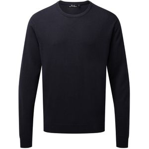 Premier Volwassenen Unisex Cotton Rich Crew Neck Sweater (Marine)