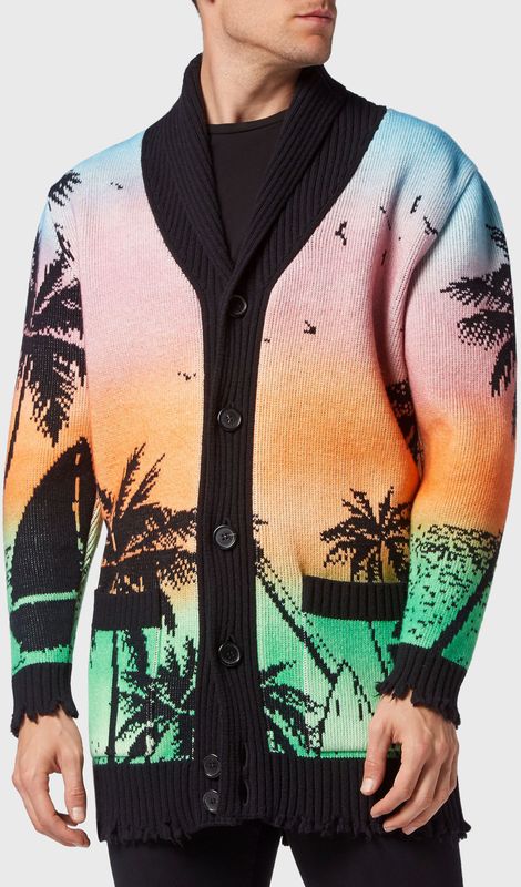 Philipp Plein - Cardigan Hawaii - Veelkleurig - Vest - Lamswol