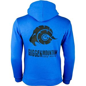 Heren - Fleece Hoodie - Blauw - Outdoor met Logo