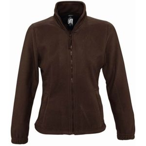SOLS Dames/dames North Full Zip Fleece Jacket (Donkere chocolade)