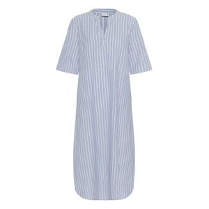 EbbAndFlow - Casual fit - Jurk - Mel./Chalk Stripe - Blauw/Wit