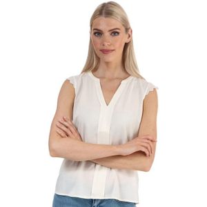Vero Moda - Nads - Mouwloze Top - Wit - Met Kanten Rand