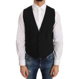Dolce & Gabbana - Kostuum - Zwart - Heren - Wol - Elegante Zwarte Formele Vest
