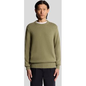 Lyle & Scott wolmix trui met ronde hals - Groen