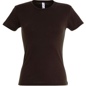 SOLS Dames/dames Miss Korte Mouwen T-Shirt (Chocolade)