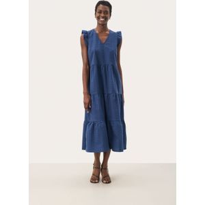 Part Two - Pamalinapw - A-lijn Jurk - Blauw - 100% Katoen