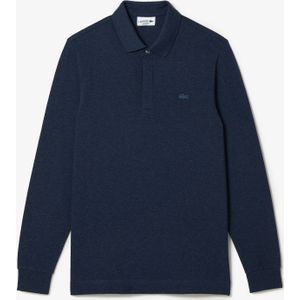 Heren Lacoste Smart Paris Lange Mouw Stretch Katoenen Polo Shirt in Navy