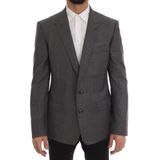 Dolce & Gabbana - Martini - Blazer - Grijs Geruit - Slim Fit - 100% Wol