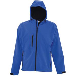 SOLS Heren Replay Hooded Soft Shell Jacket (ademend, winddicht en waterbestendig) (Koningsblauw)