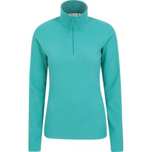 Mountain Warehouse - Camber II - Fleece Top - Teal - 100% Polyester, Anti-Pilling, Lichtgewicht, Hoog-Neck, Halve Rits