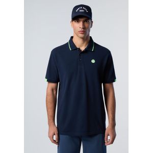 North Sails - Gestreept Poloshirt - Blauw - Katoen - Heren