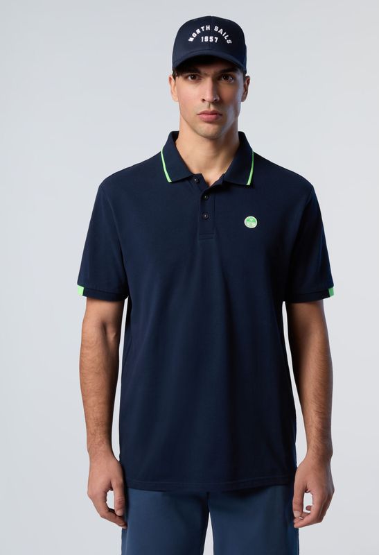 North Sails - Gestreept Poloshirt - Blauw - Katoen - Heren
