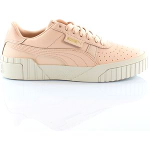 Puma - Cali Emboss - Damestrainers - Cream Tan - Leren - Low Lace Up