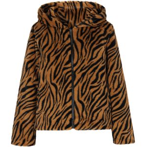 Mymo - Jas - Bruin Zwart - Dames - Met Capuchon - Dierenprint