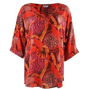 Inoa - Congo Rainforest 1202115 - Vis Top - Rood - 100% Zijde