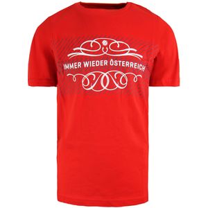 Puma - Oostenrijk Osterreich Tee - Korte Mouw - Rood - Kinder Voetbal T-shirt