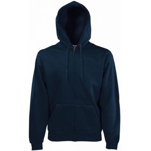 Fruit Of The Loom Heren Premium 70/30 Hooded Zip-Up Sweatshirt / Hoodie (Donker Marine) - Maat L