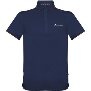 Aquascutum - Poloshirt - Marineblauw - Merklogo