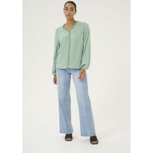 Blouse met lange mouwen Regular fit Granite Green