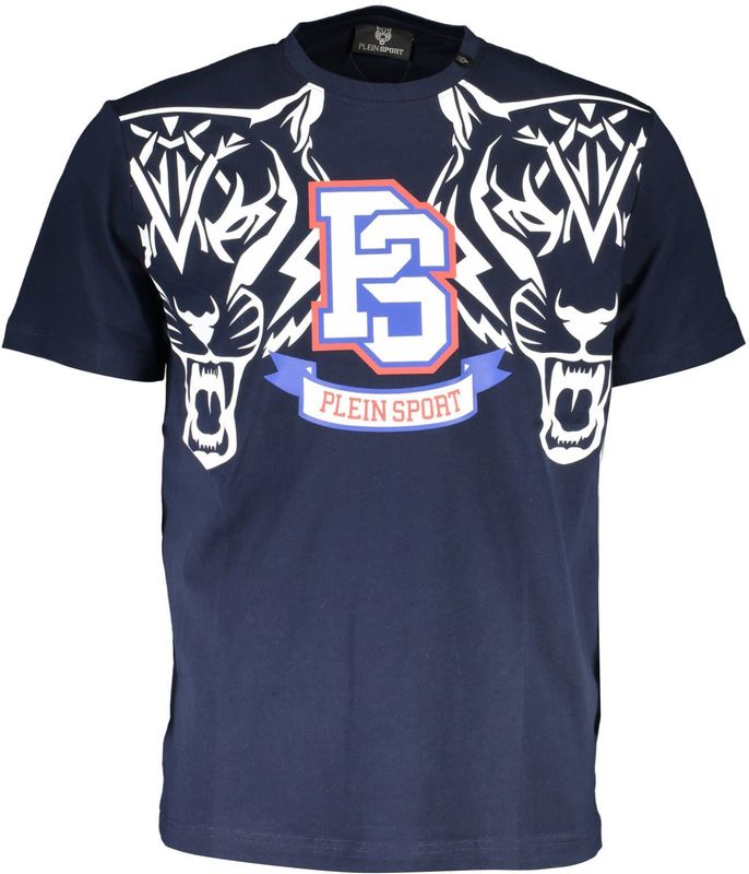 Plein Sport - T-shirt - Blauw - Korte Mouwen - Ronde Hals