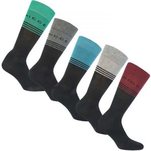 Men's NICCE Aviem 5 Pack Dress Socks In Black - Maat 41 - 45