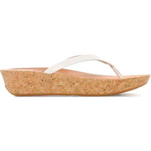 Fit Flop Linny leren teenslippers voor dames, wit