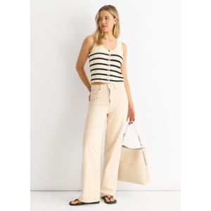 Gebreid vest met monostreep