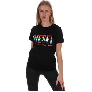 Women's Diesel Bfowt-Sily T-Shirt in Black