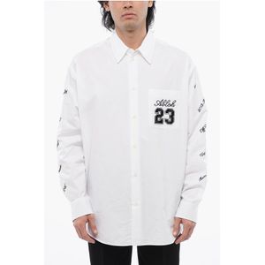 Overhemden - Oversize Fit 23 - Geborduurd Overhemd - Wit
