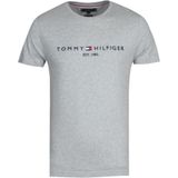 Tommy Hilfiger Tee SS Core Logo Shirt Grijs - Maat 2XL