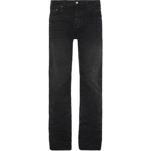 Amiri - Stack - Vervaagde Jeans - Zwart - Rechte Pasvorm