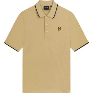 Lyle & Scott Heren Poloshirt met Tip (Beige)