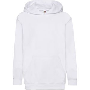 Fruit of the Loom Sweatshirt met capuchon voor kinderen/Kinderen Classic Heather (Wit)