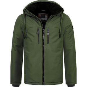 Alessandro Salvarini heren winterjas AS-332 met teddyvoering en capuchon