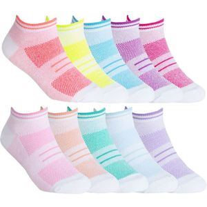 Sock Snob - 10 Paar Multipack Meisjes Lage Sokken | Witte Trainer Sokken - 10 Pairs