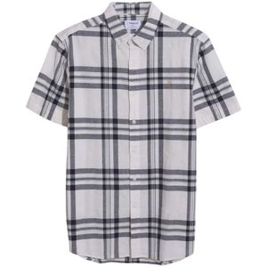 Farah Heren Kele Geruit Overhemd (Ecru)