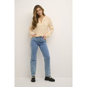 Blouse met lange mouwen Regular fit White/Orange Graphic Dots white orange