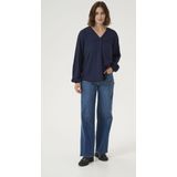 Kaffe - Blouse 'Ka Elsa' - Donkerblauw - Blouseshirt
