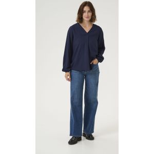 Kaffe - Blouse 'Ka Elsa' - Donkerblauw - Blouseshirt