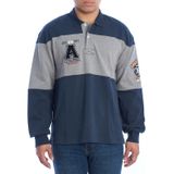 La Martina - Langarm Poloshirt - Blauw - Katoen - Comfort-Fit