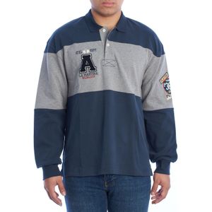 La Martina - Langarm Poloshirt - Blauw - Katoen - Comfort-Fit