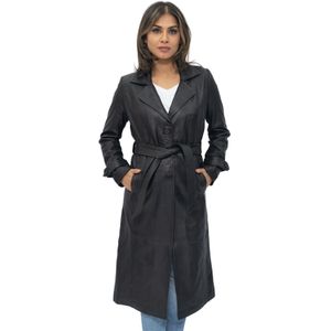 Dames - Leren Trenchcoat - Alhambra - Volledige Lengte