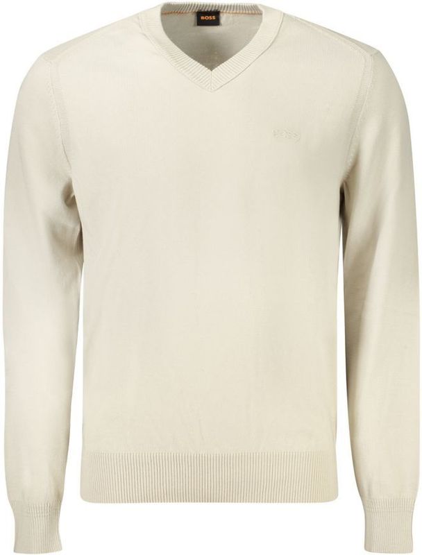 Hugo Boss - Trui - Beige - Elegante V-Hals