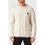 Philipp Plein - Pullover Skull&Bones - Beige - Bouclé-gebreide Trui